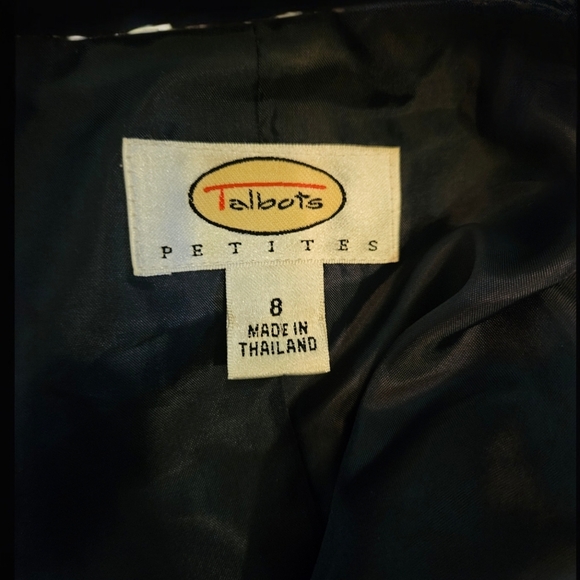 Tweed Fringe Trim Blazer-Navy Blue & White- Timeless Style - Picture 7 of 16